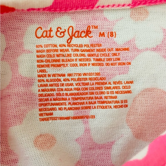 CAT & JACK NWT Girls Flower Print Dress - Picture 4 of 10